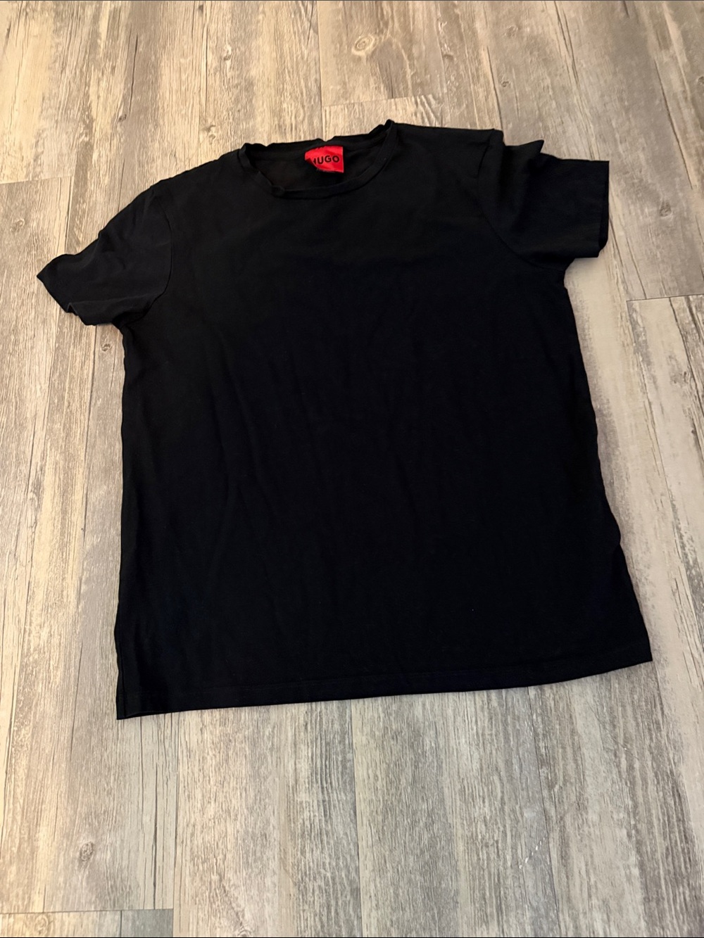 HUGO Black Short-Sleeve Crew Neck Tee